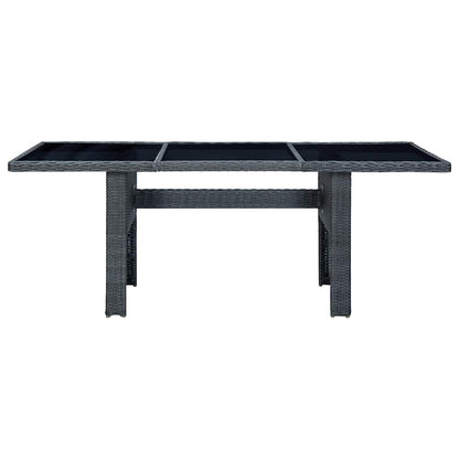 Garden Table Dark Grey and Black