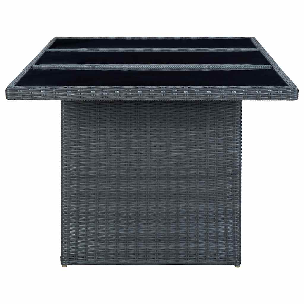 Garden Table Dark Grey and Black