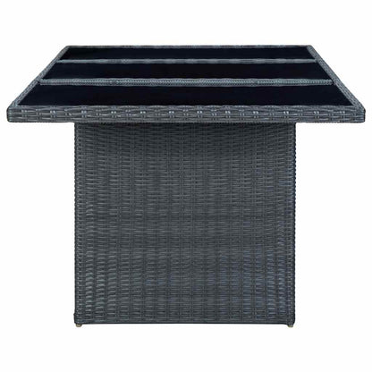 Garden Table Dark Grey and Black