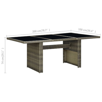 Garden Table Brown and Black