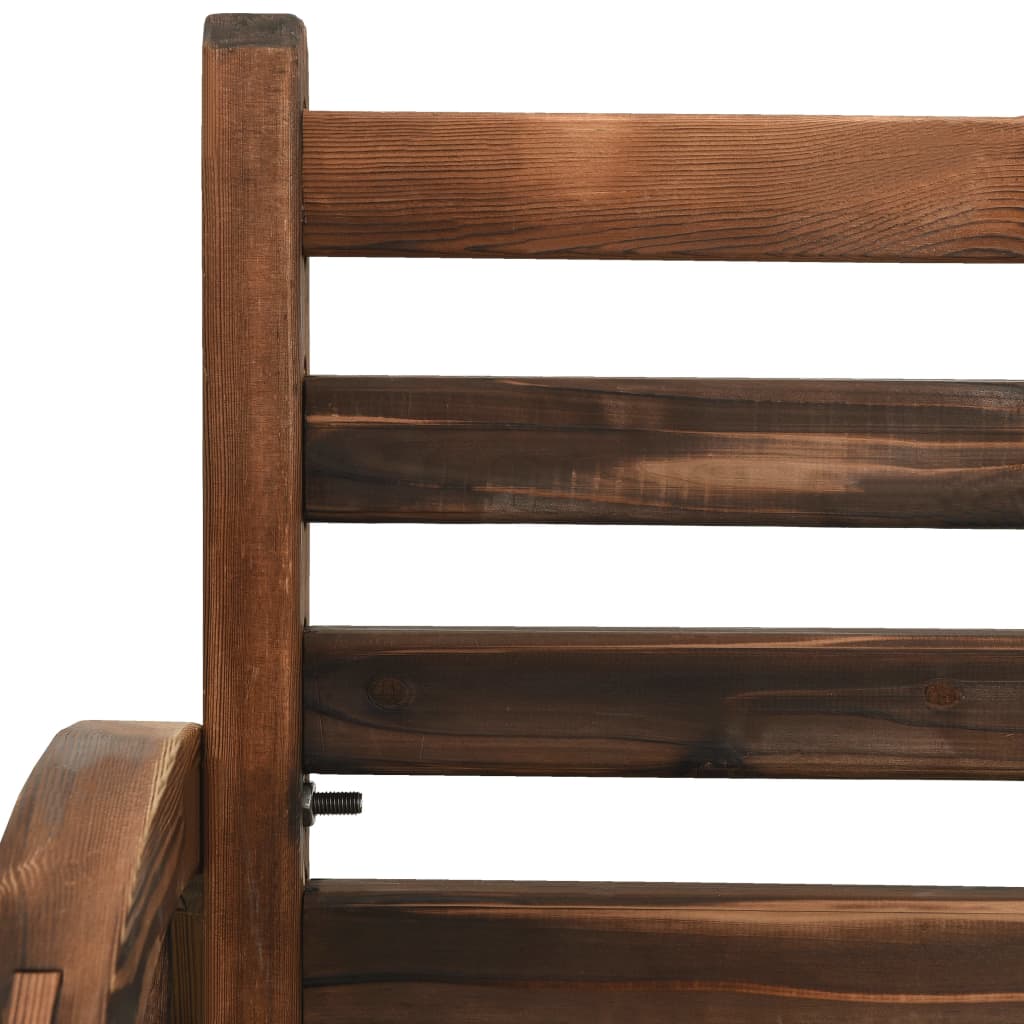 Bench Brown Solid Firwood Medium Fun Inlays Garden Bench