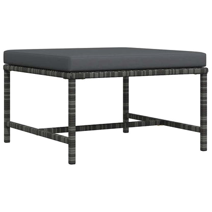 Footrest Grey PE rattan, powder-coated steel Medium Modular