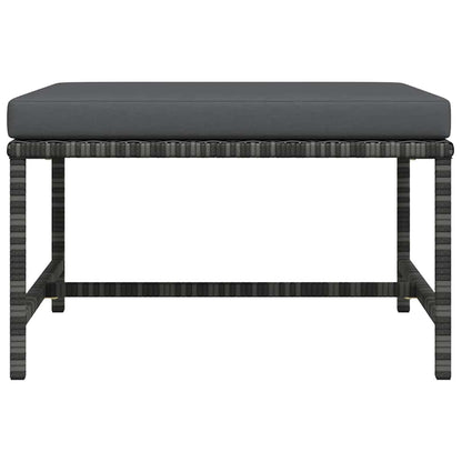 Footrest Grey PE rattan, powder-coated steel Medium Modular