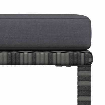 Footrest Grey PE rattan, powder-coated steel Medium Modular