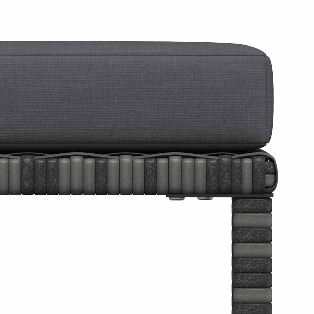 Footrest Grey PE rattan, powder-coated steel Medium Modular