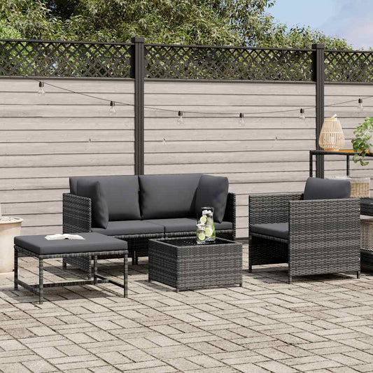 Garden Sofa Set Grey, Anthracite