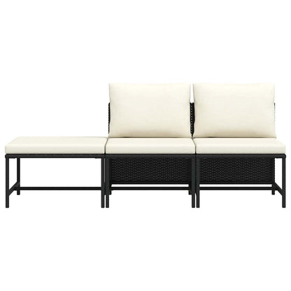 Garden Sofa Set Black, Cream White