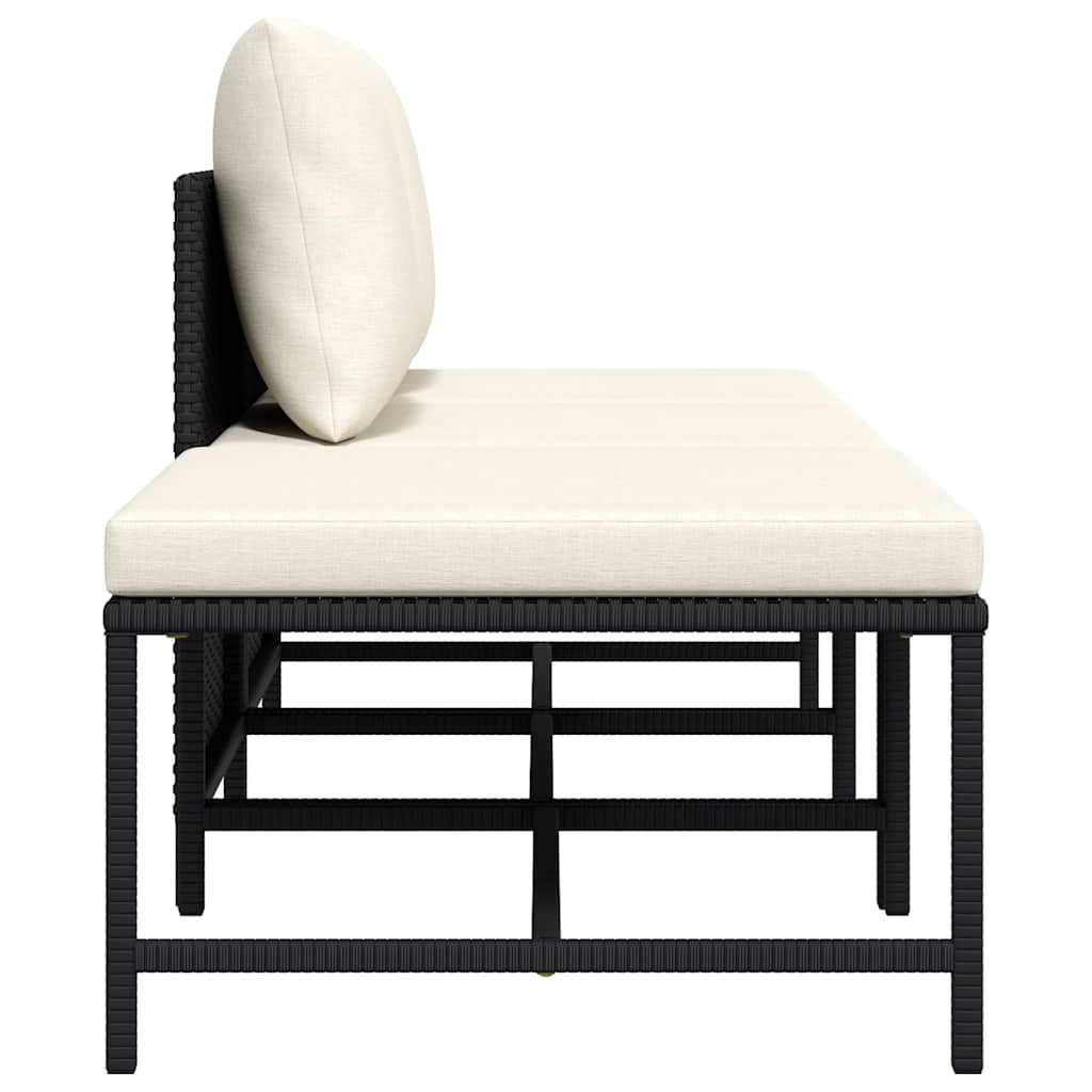 Garden Sofa Set Black, Cream White