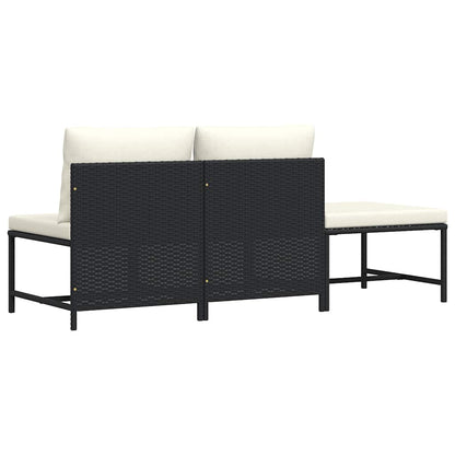 Garden Sofa Set Black, Cream White