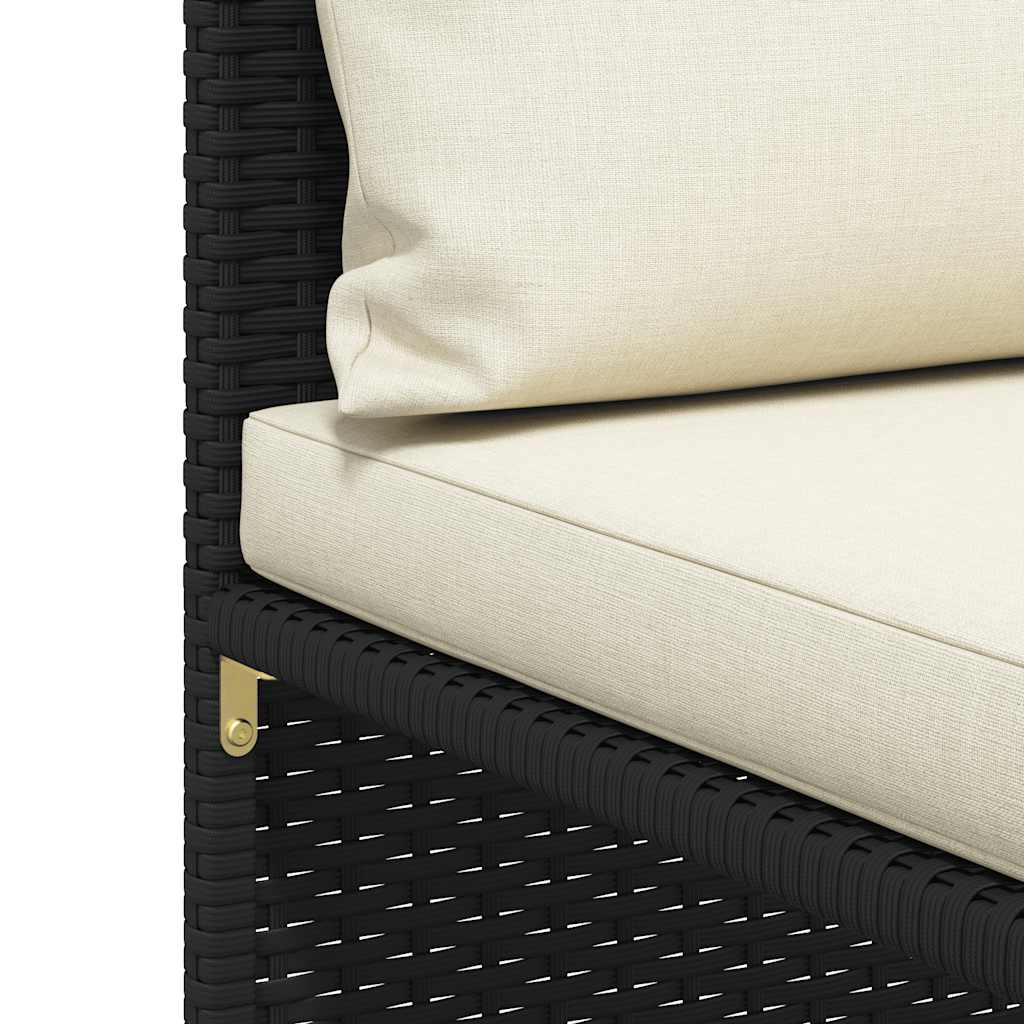 Garden Sofa Set Black, Cream White