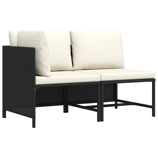 Garden Sofa Set Black, Cream White