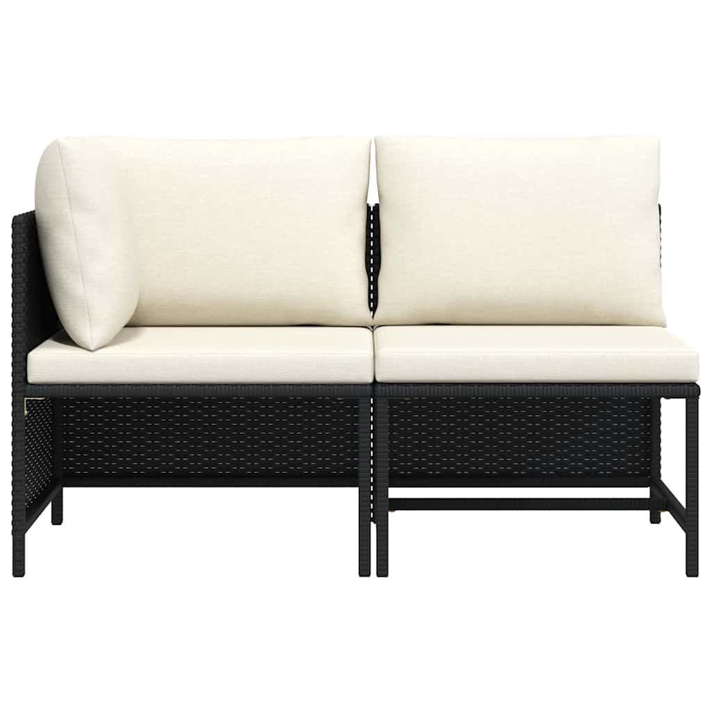 Garden Sofa Set Black, Cream White