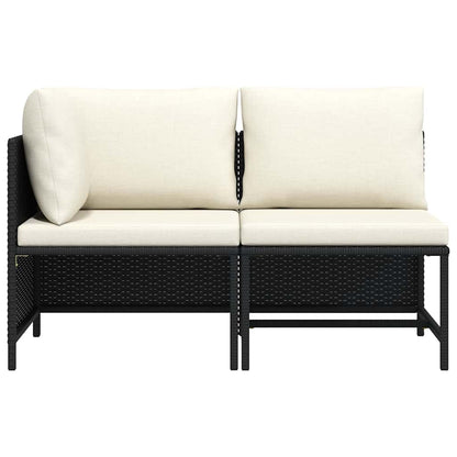 Garden Sofa Set Black, Cream White