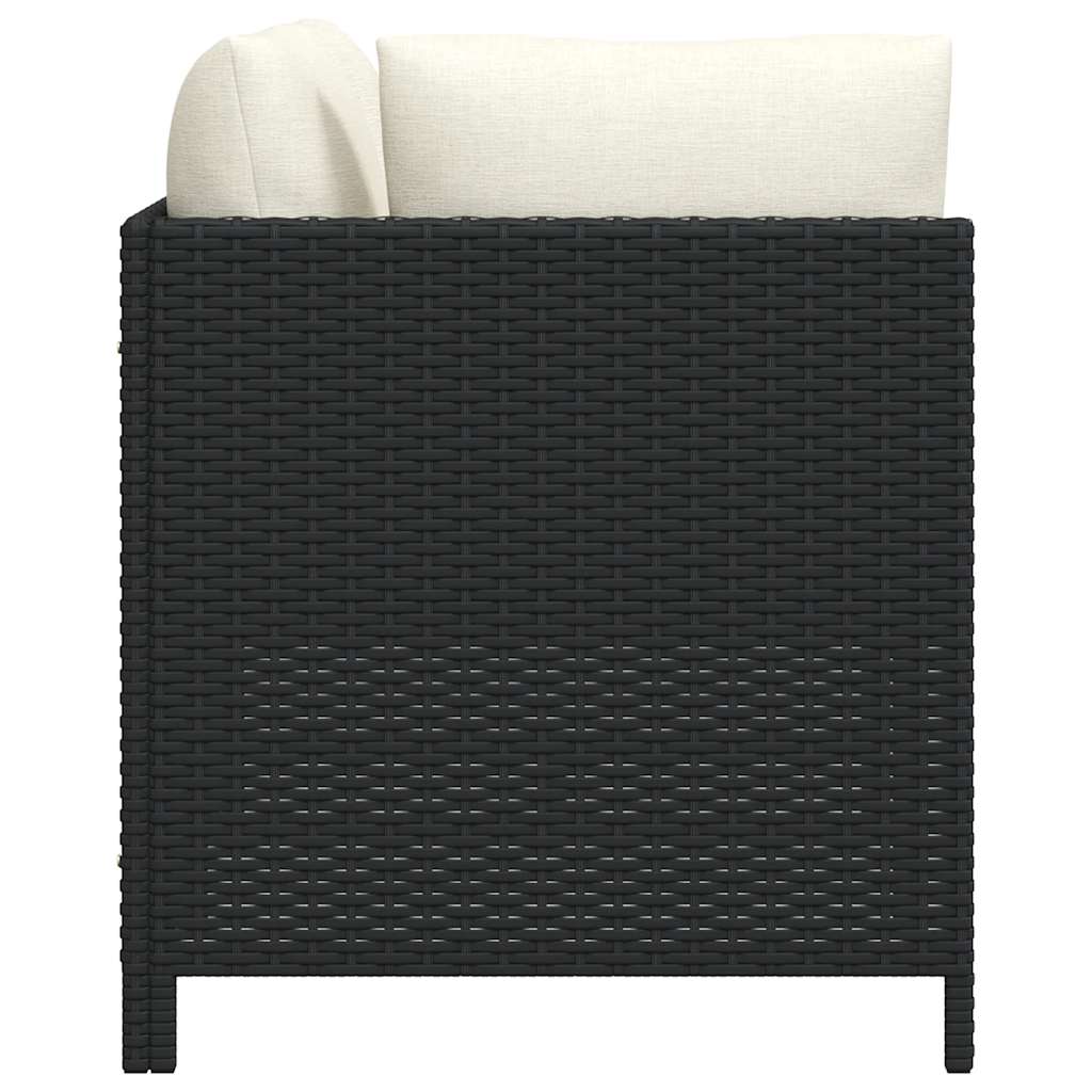 Garden Sofa Set Black, Cream White
