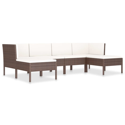 Patio Furniture Set Brown PE rattan Large Modular