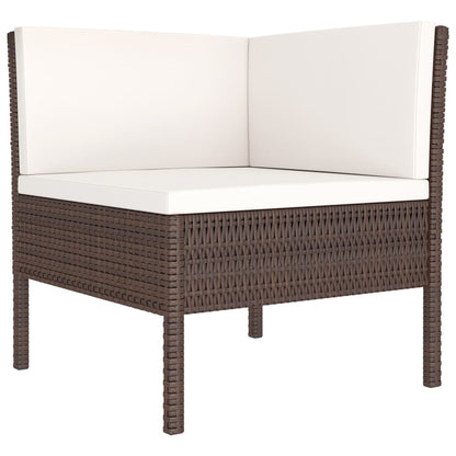 Patio Furniture Set Brown PE rattan Large Modular