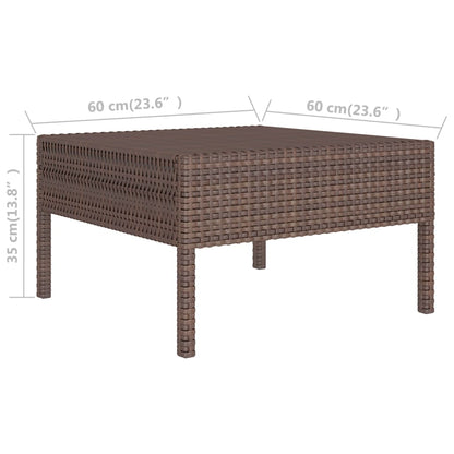 Garden Furniture Set Brown, Cream White