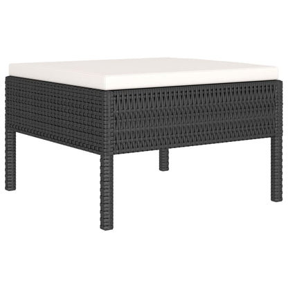 Garden Furniture Set Black, Cream White