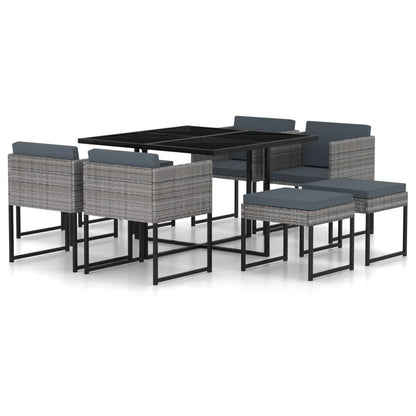 Garden Dining Set Grey