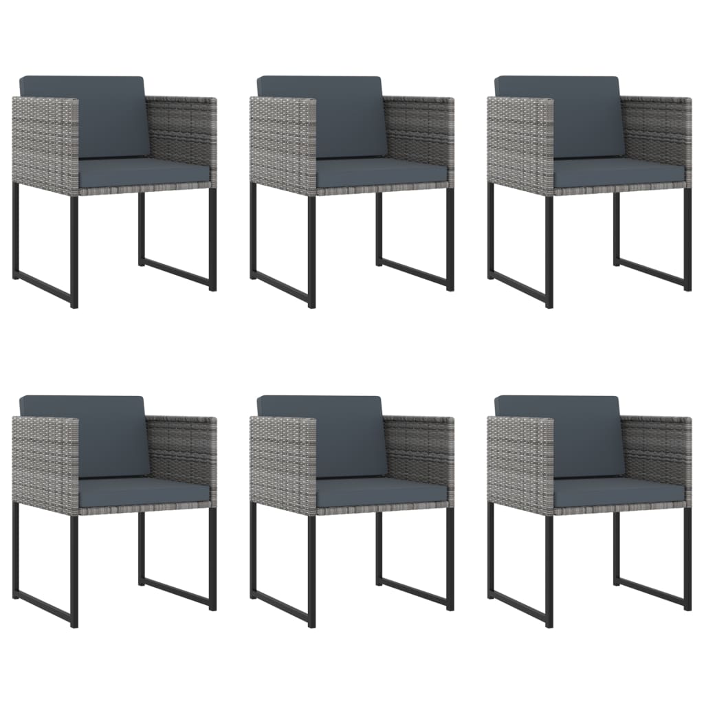 Garden Dining Set Grey Poly Rattan, Tempered Glass, Steel 10-Person