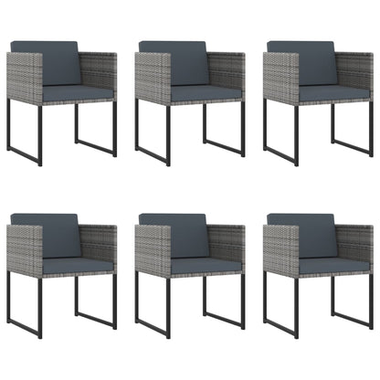 Garden Dining Set Grey Poly Rattan, Tempered Glass, Steel 10-Person