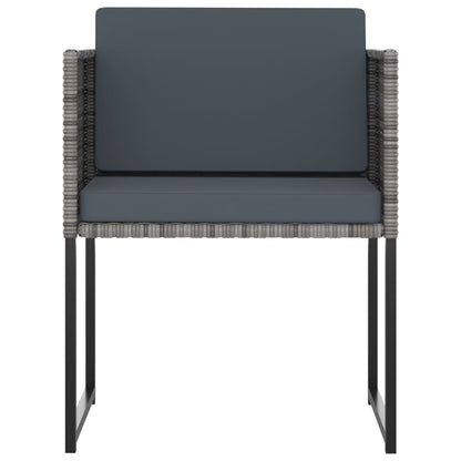 Garden Dining Set Grey Poly Rattan, Tempered Glass, Steel 10-Person