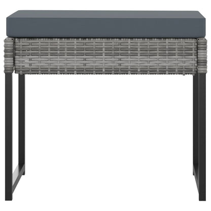 Garden Dining Set Grey Poly Rattan, Tempered Glass, Steel 10-Person