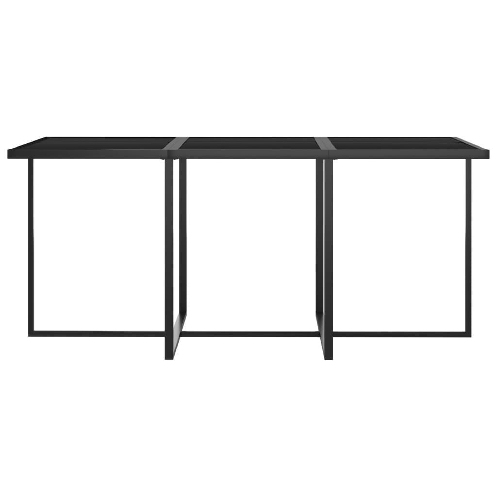 Garden Dining Set Grey Poly Rattan, Tempered Glass, Steel 10-Person