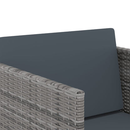 Garden Dining Set Gray Poly rattan Large Seats 12