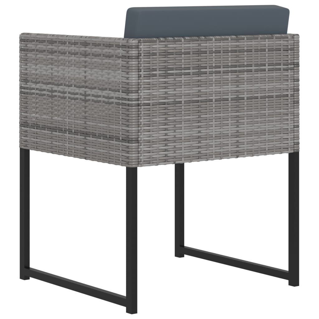 Garden Dining Set Gray Poly rattan Large Seats 12