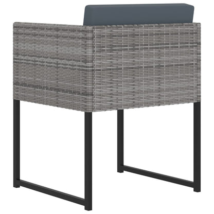 Garden Dining Set Gray Poly rattan Large Seats 12