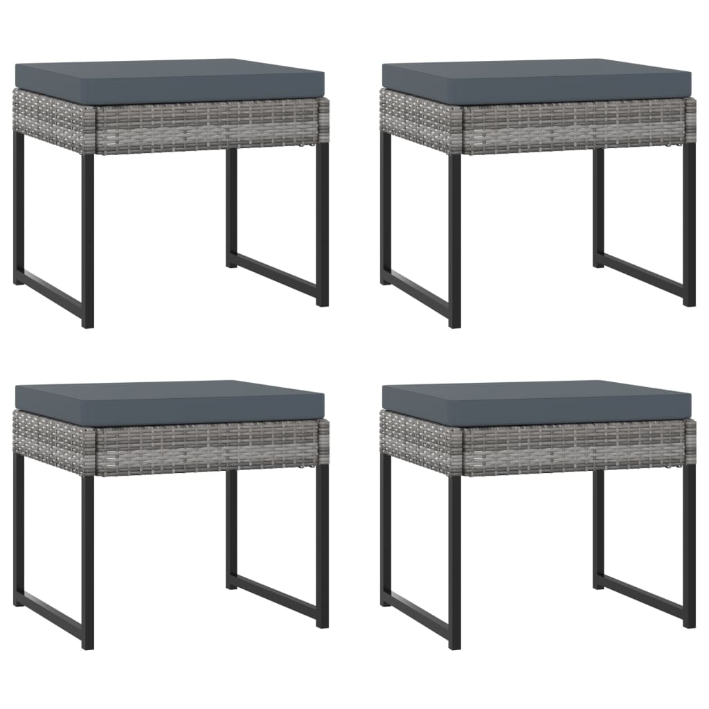 Garden Dining Set Gray Poly rattan Large Seats 12