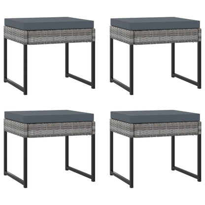 Garden Dining Set Gray Poly rattan Large Seats 12