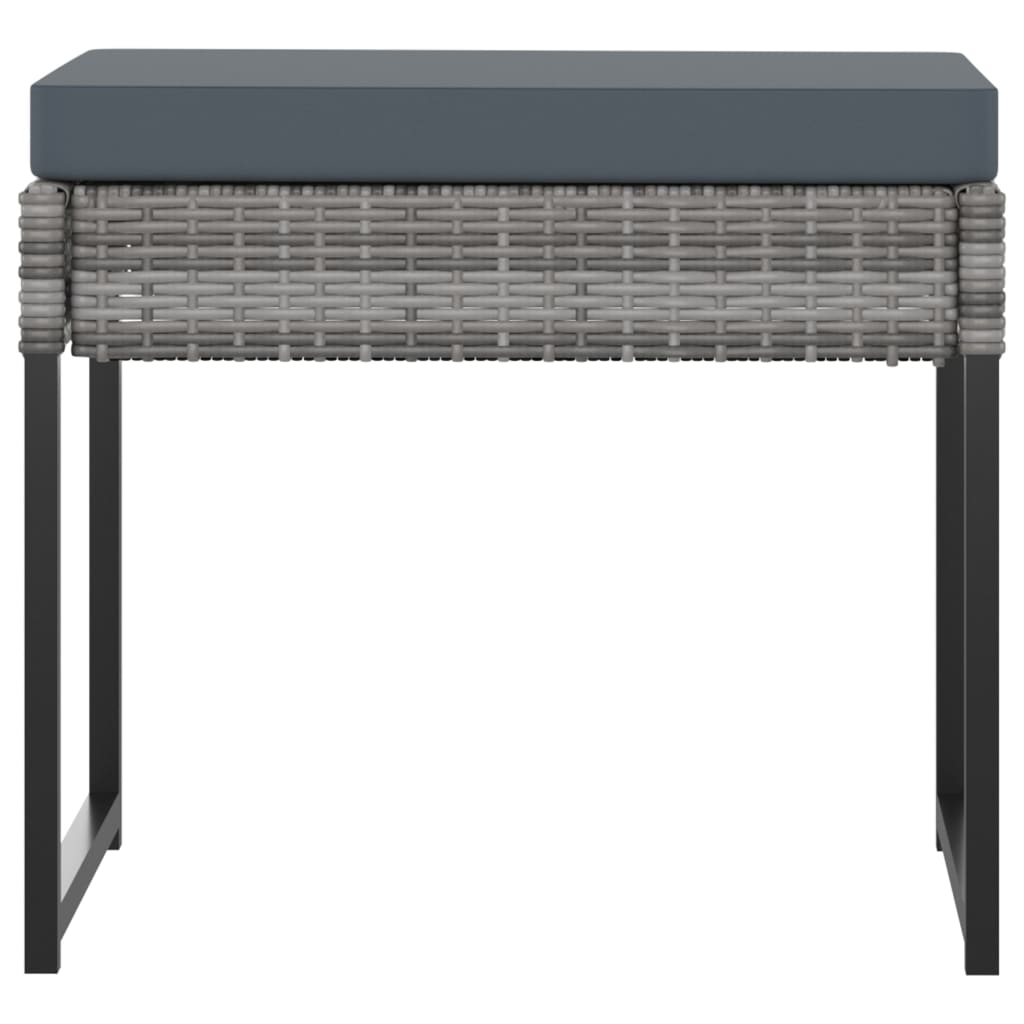 Garden Dining Set Gray Poly rattan Large Seats 12