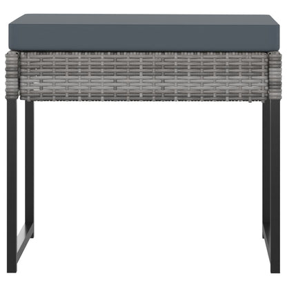 Garden Dining Set Gray Poly rattan Large Seats 12