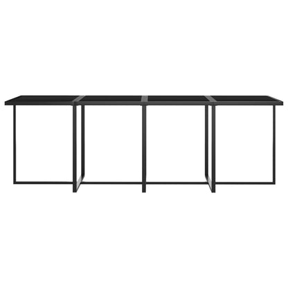 Garden Dining Set Gray Poly rattan Large Seats 12
