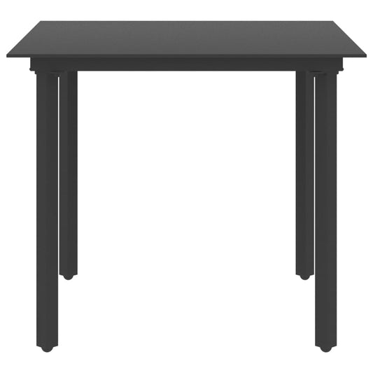 Garden Table Black Powder-coated steel, glass Medium Durable