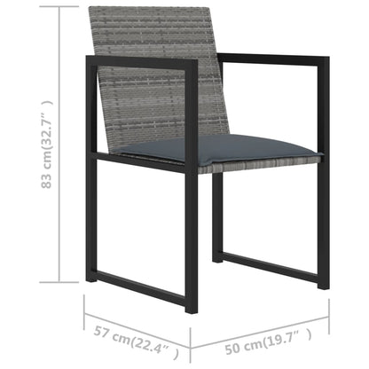 Outdoor Dining Set Grey, Black, Anthracite