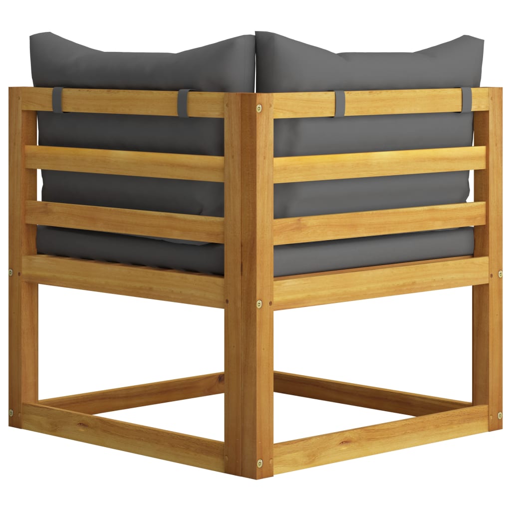 Garden Lounge Set Dark gray, Wood
