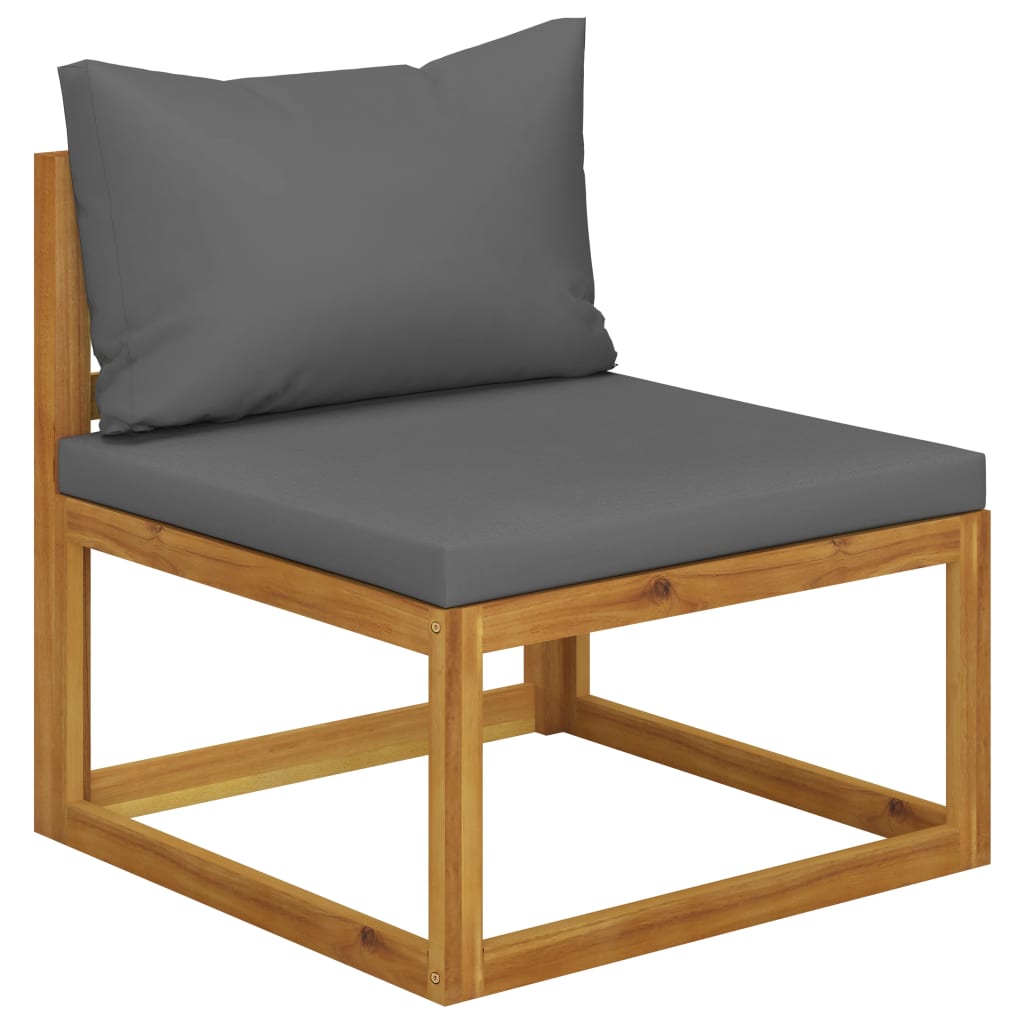 Garden Lounge Set Dark gray, Wood