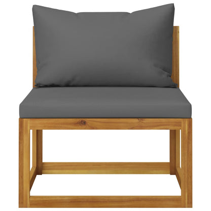 Garden Lounge Set Dark gray, Wood
