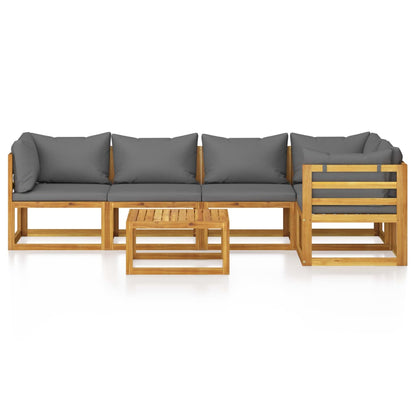 Garden Lounge Set Dark Grey Solid Acacia wood Large Modular