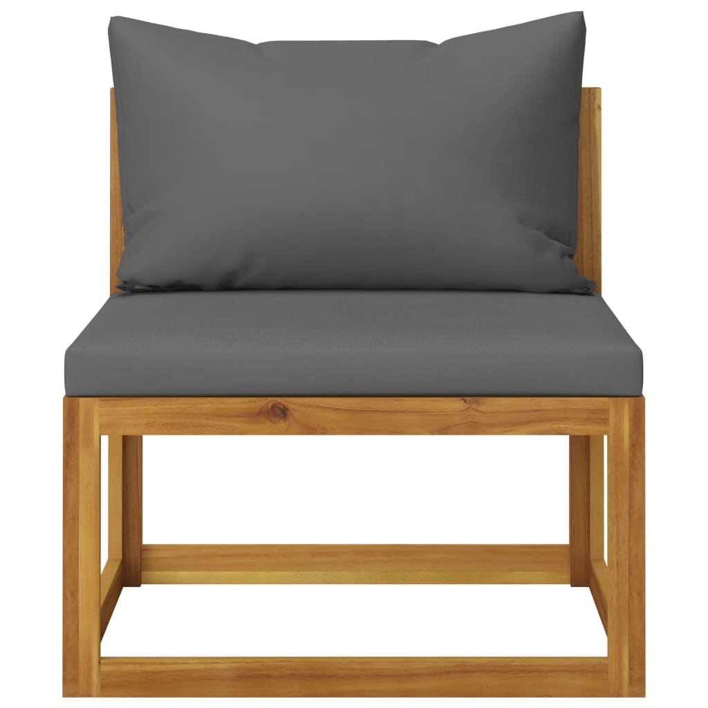 Garden Lounge Set Dark Grey Solid Acacia wood Large Modular