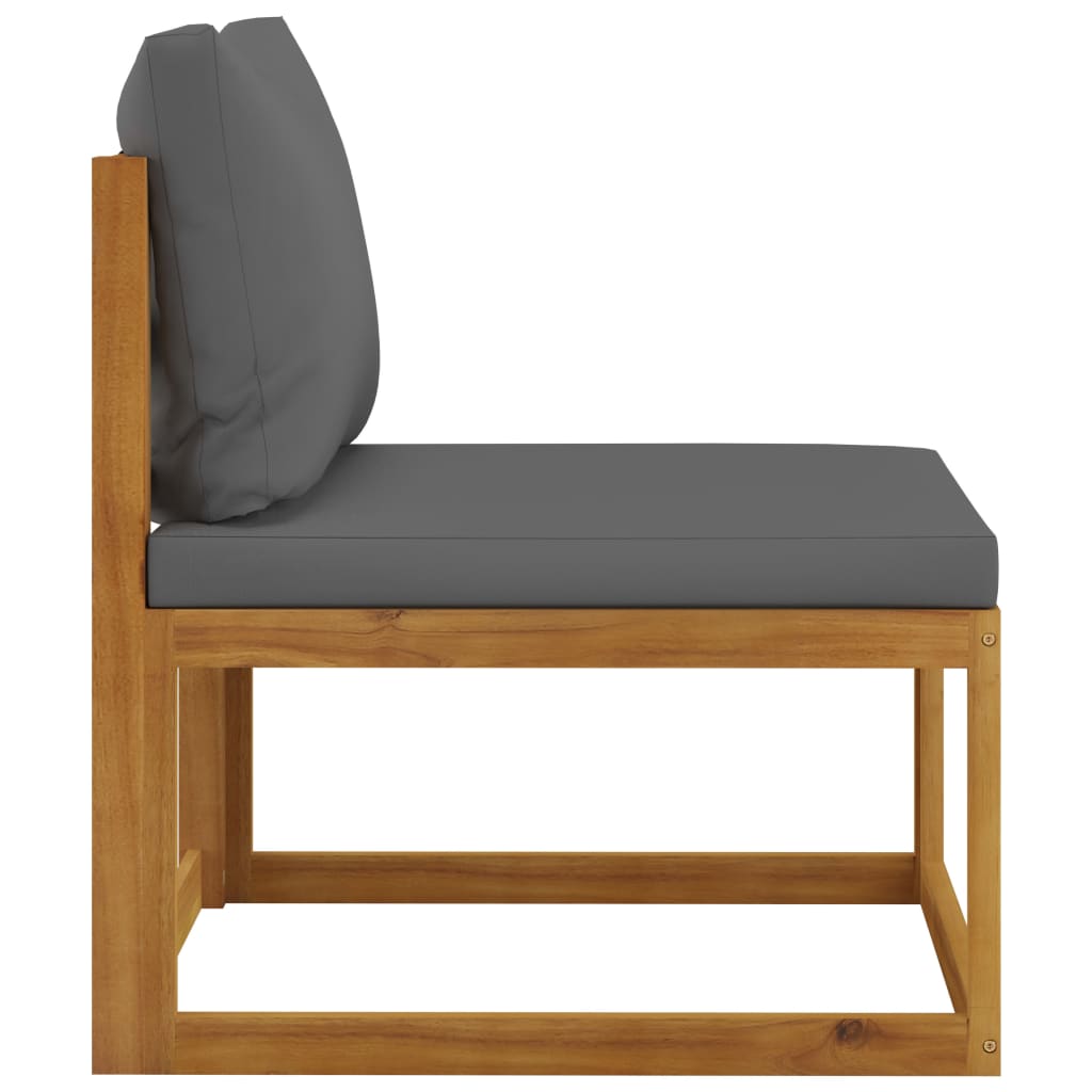 Garden Lounge Set Dark Grey Solid Acacia wood Large Modular
