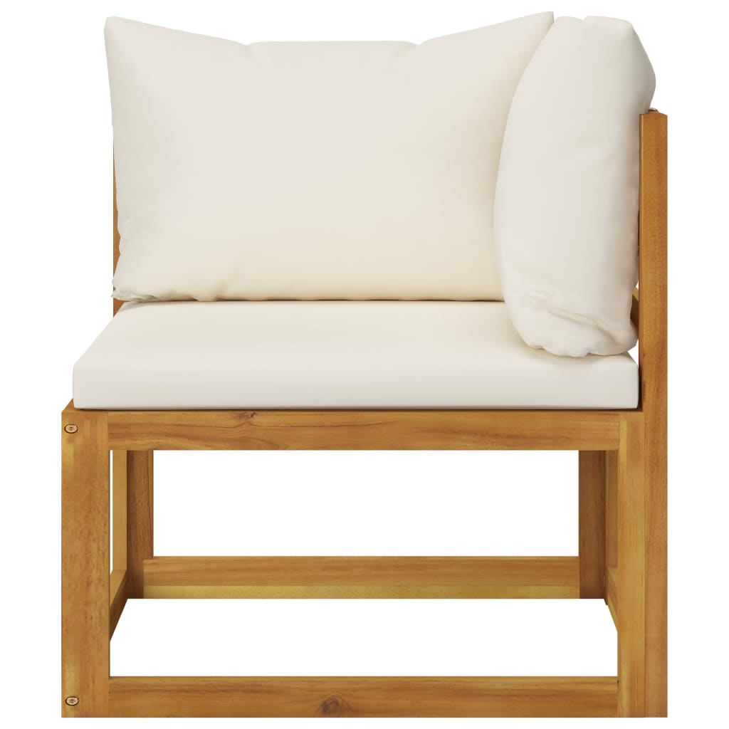 Garden Lounge Set Cream, Wood finish
