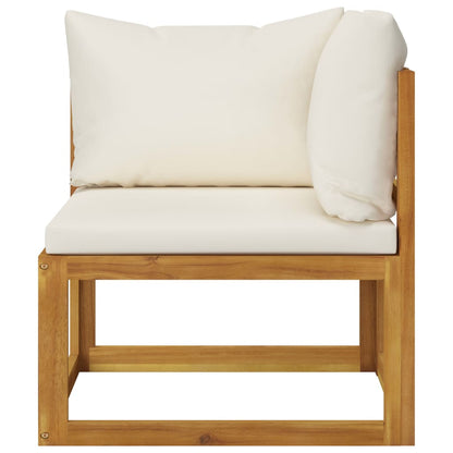 Garden Lounge Set Cream, Wood finish
