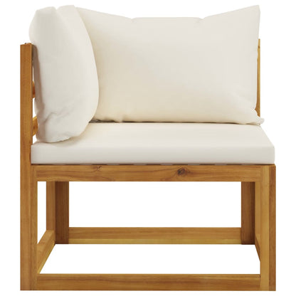 Garden Lounge Set Cream, Wood finish