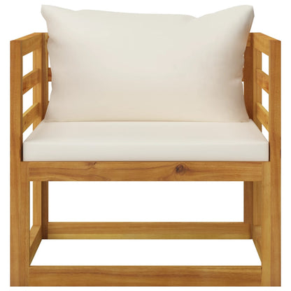 Garden Lounge Set Cream, Wood finish