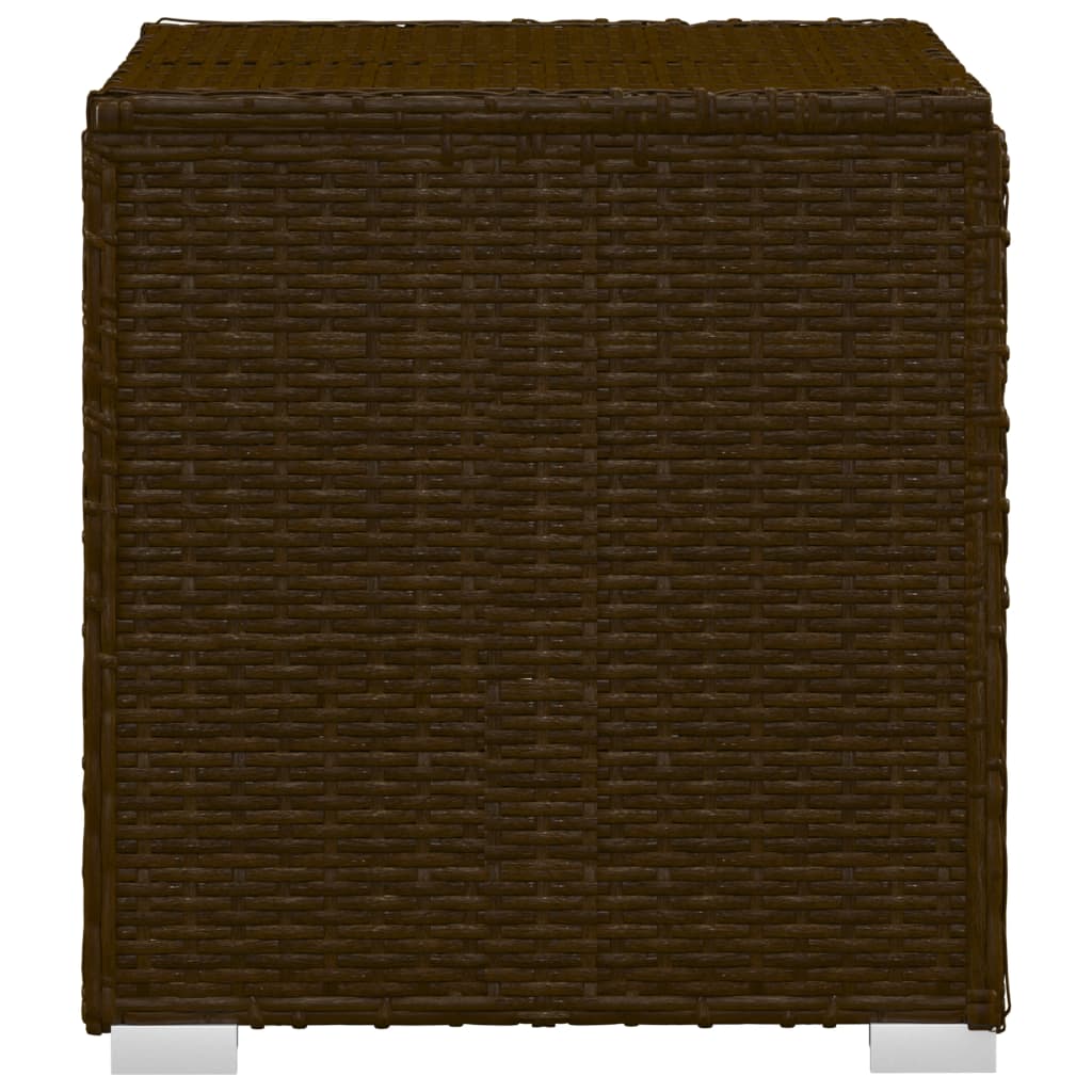 Sun Lounger Brown PE Rattan Standard Foldable Sun Lounger
