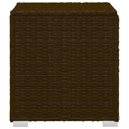 Sun Lounger Brown PE Rattan Standard Foldable Sun Lounger